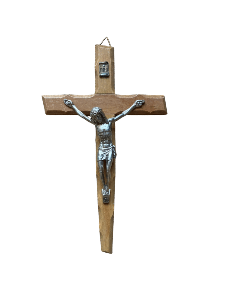 Anzmann Crucifix En Bois D'Olivier Véritable - Croix Murale Terre Sainte, Décoration Chrétienne