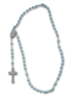 Chapelet Bleu en Perles de Verre Ø 5 mm